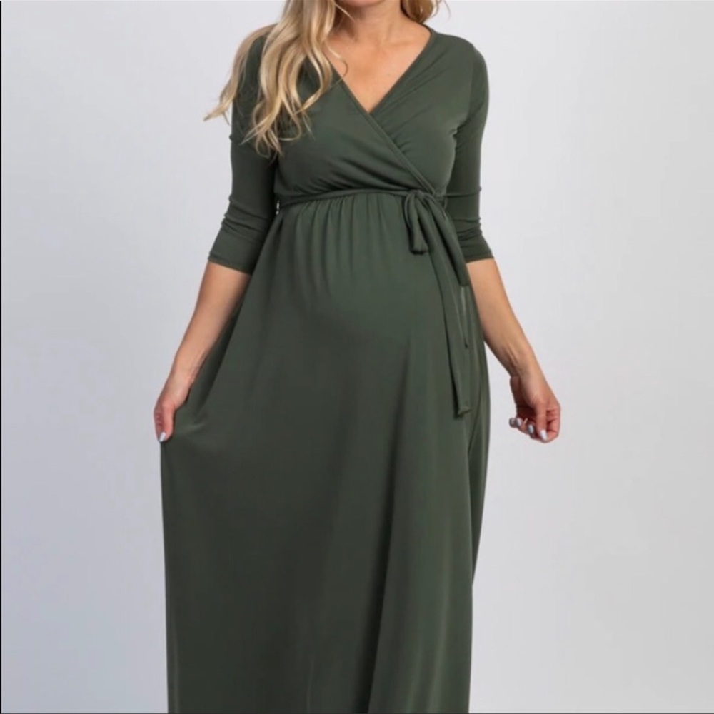 Pink blush maternity dress
